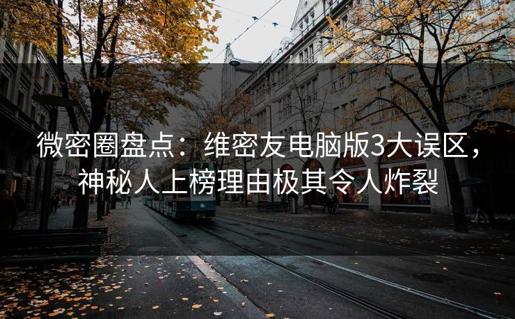 微密圈盘点：维密友电脑版3大误区，神秘人上榜理由极其令人炸裂